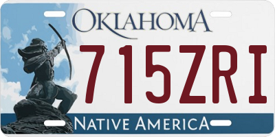 OK license plate 715ZRI