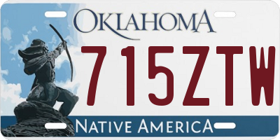 OK license plate 715ZTW