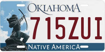 OK license plate 715ZUI