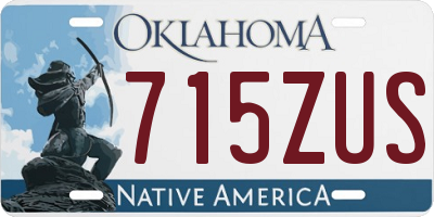 OK license plate 715ZUS