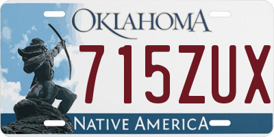 OK license plate 715ZUX