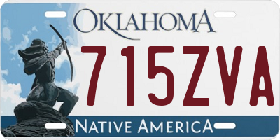 OK license plate 715ZVA