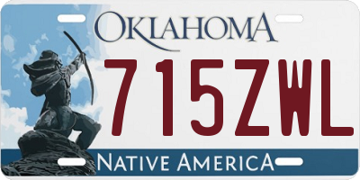 OK license plate 715ZWL