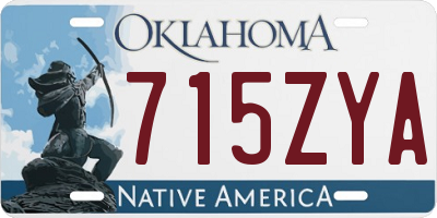 OK license plate 715ZYA