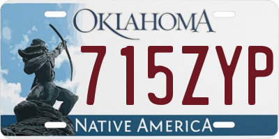 OK license plate 715ZYP