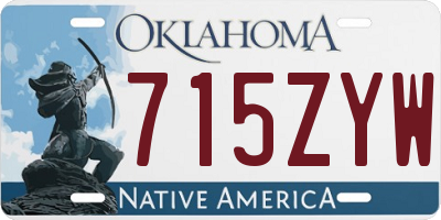 OK license plate 715ZYW