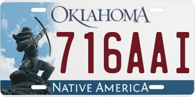 OK license plate 716AAI