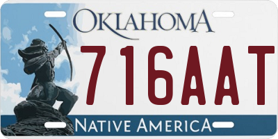 OK license plate 716AAT