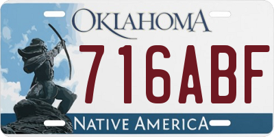 OK license plate 716ABF
