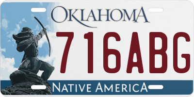 OK license plate 716ABG