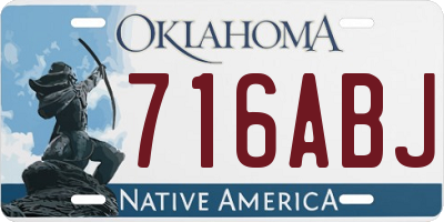 OK license plate 716ABJ