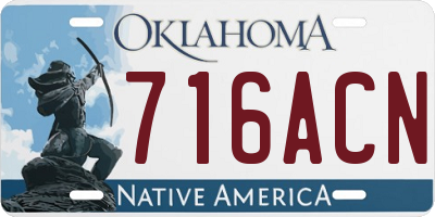 OK license plate 716ACN