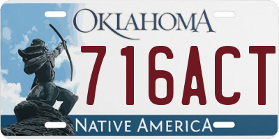 OK license plate 716ACT