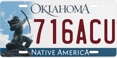 OK license plate 716ACU