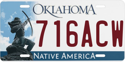 OK license plate 716ACW