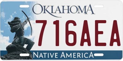 OK license plate 716AEA
