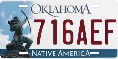 OK license plate 716AEF