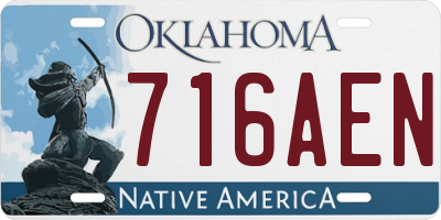 OK license plate 716AEN