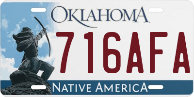 OK license plate 716AFA
