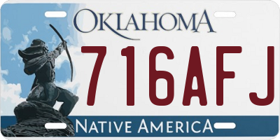 OK license plate 716AFJ