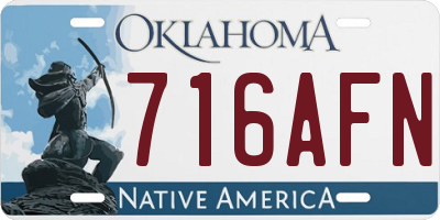 OK license plate 716AFN