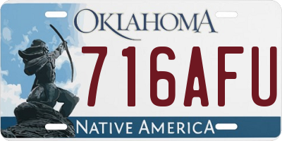 OK license plate 716AFU