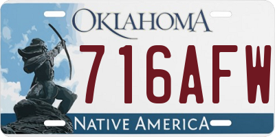 OK license plate 716AFW