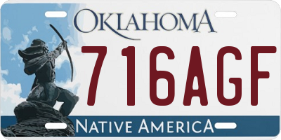 OK license plate 716AGF