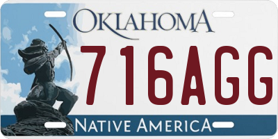OK license plate 716AGG