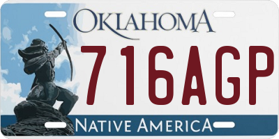 OK license plate 716AGP