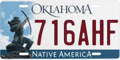 OK license plate 716AHF