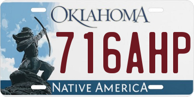 OK license plate 716AHP