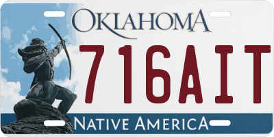 OK license plate 716AIT