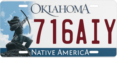 OK license plate 716AIY