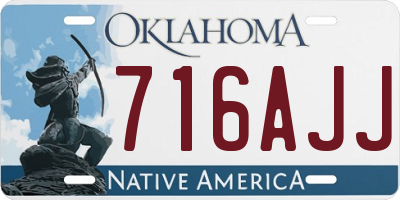 OK license plate 716AJJ