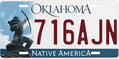 OK license plate 716AJN