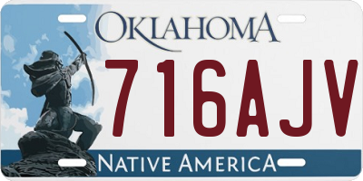 OK license plate 716AJV