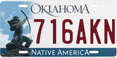 OK license plate 716AKN