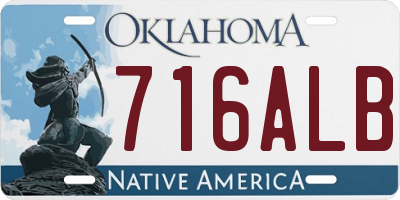 OK license plate 716ALB