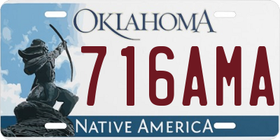 OK license plate 716AMA
