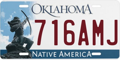 OK license plate 716AMJ