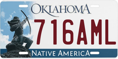 OK license plate 716AML