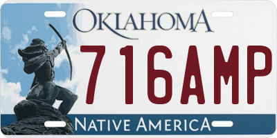 OK license plate 716AMP