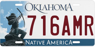OK license plate 716AMR
