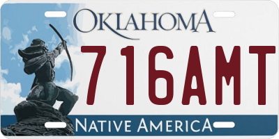 OK license plate 716AMT