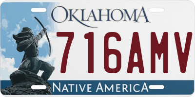 OK license plate 716AMV