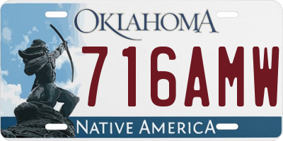 OK license plate 716AMW