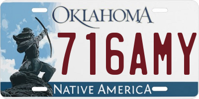 OK license plate 716AMY
