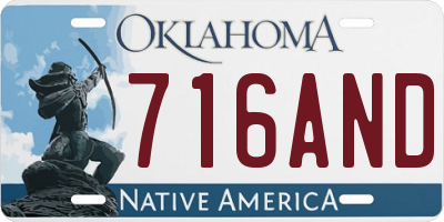 OK license plate 716AND