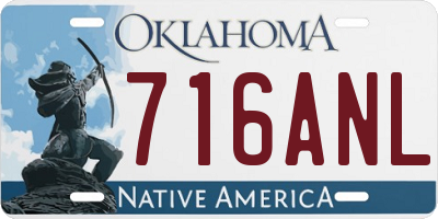 OK license plate 716ANL